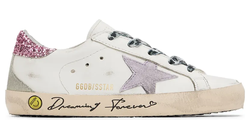 Golden Goose Kids White Super Star Sneakers (GYF00102.F003317.11224)