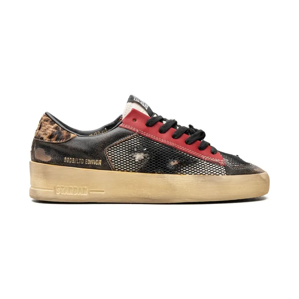 Golden Goose Stardan Black/Red/Leopard/Brown sneakers – Schwarz (GWF00371F004373)