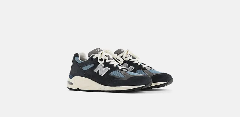New Balance Navy 990V2 Sneakers – “Navy / Castlerock” (M990TB2)