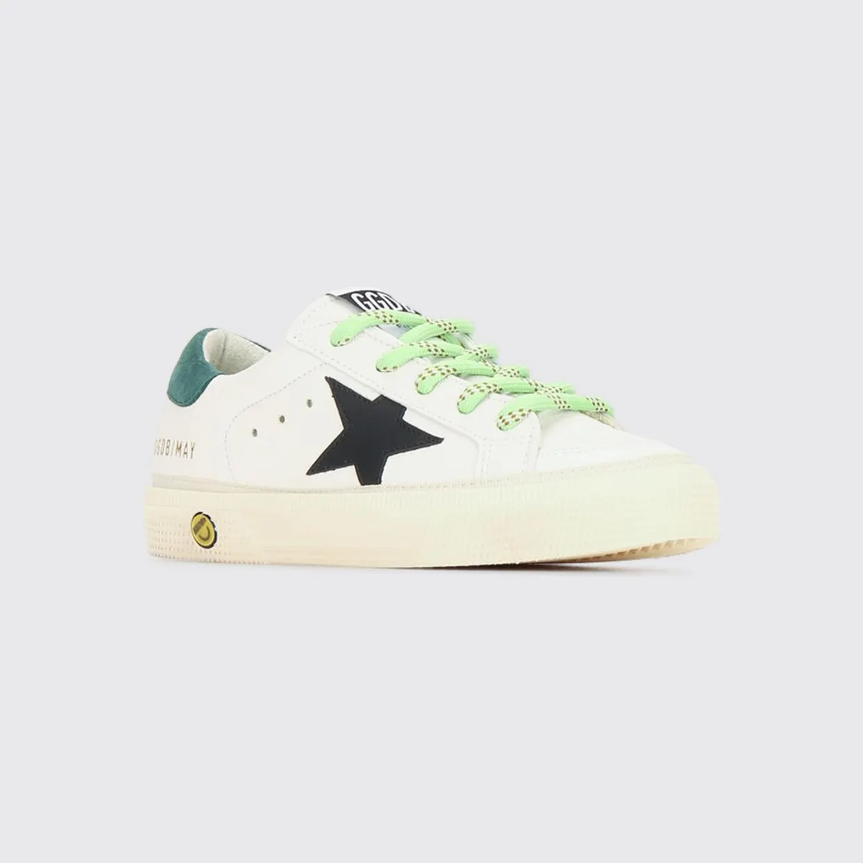 Golden goose Boy’s May Leather Sneakers with Contrast Star White (GYF00496F00867010349)