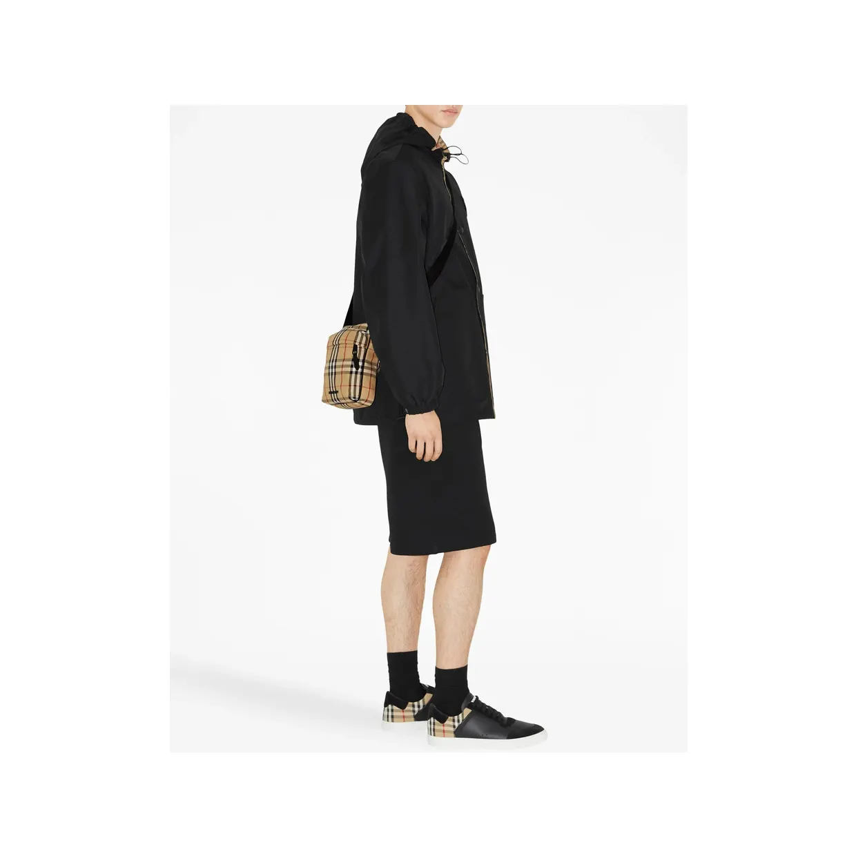 Burberry Leather, Suede and Check “Black” (8070818 MF STEVIE A7626) (2)