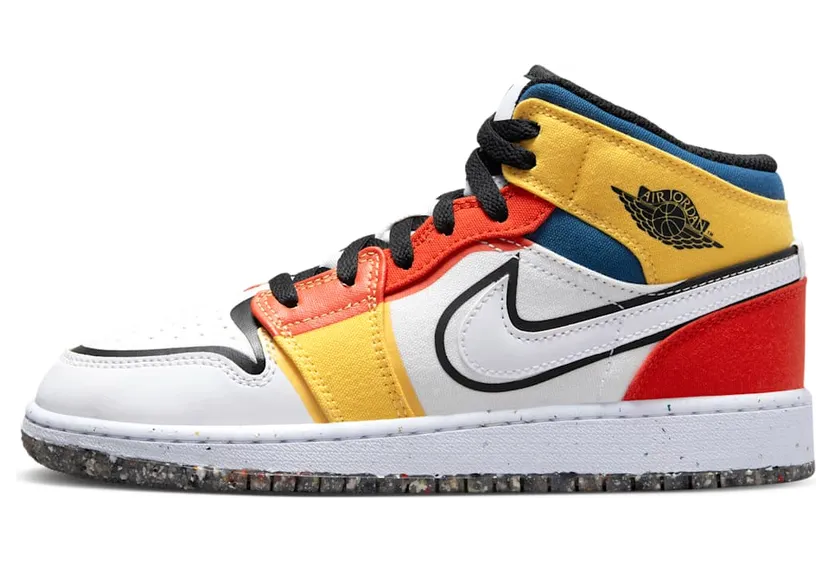 Air Jordan 1 Mid SE GS “Multi-Color Canvas” (DV1316-100)