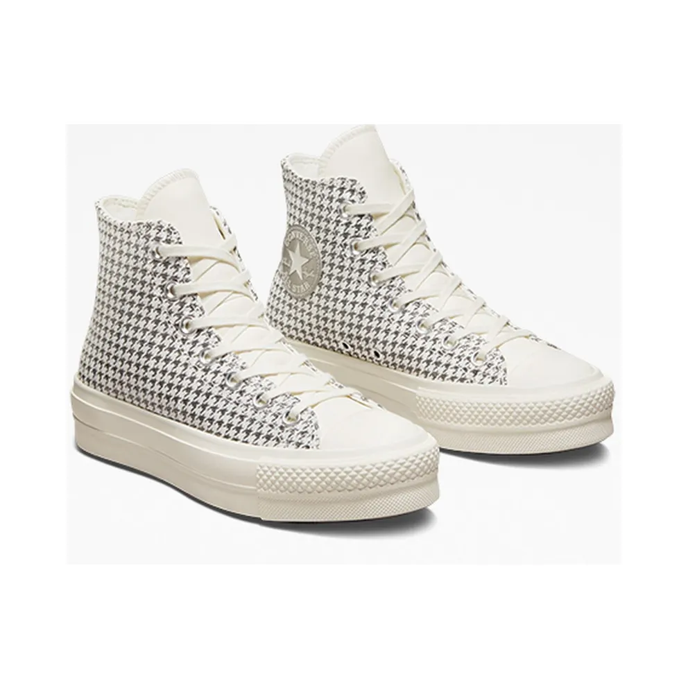 Converse Chuck Taylor All Star Lift Platform Houndstooth Shine Egret/pure Silver/egret (A04276C)