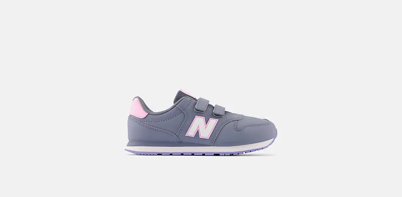 NEW BALANCE 500 Hook & Loop “Arctic Grey / Orbit Pink” (GV500BC1)