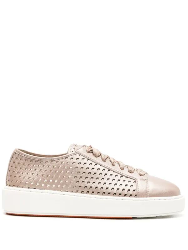 Santoni Geperforeerde leren – Beige (WBCD61223BARTFAS)