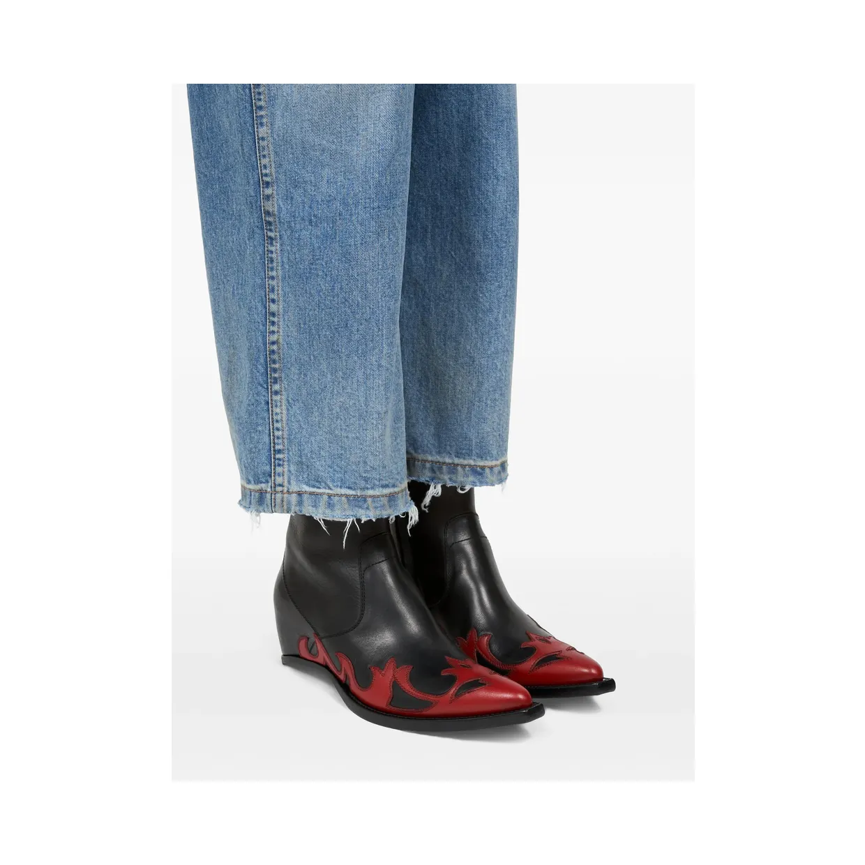 Maison Margiela Heel-Less Western Flames “Black/Red” (P7788 S57WU0301 H0058) (4)