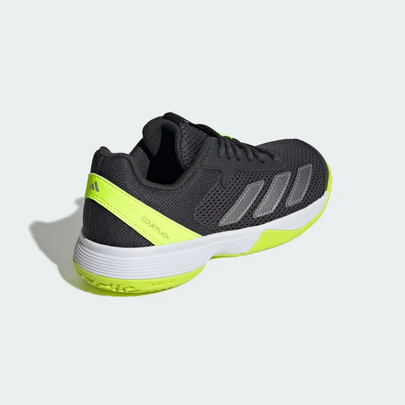 Adidas Courtflash Tennis Kids Carbon / Iron Metallic / Lucid Lemon (JI2449)