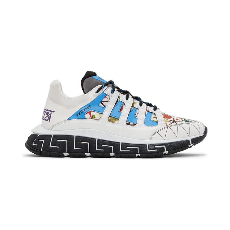 Versace White Trésor De La Mer Trigreca Sneakers (DSU8094 D20TCG)