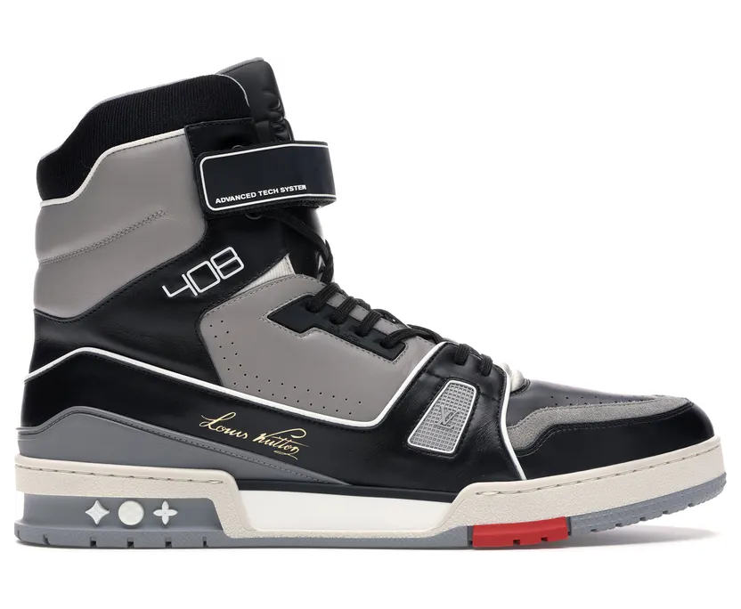 Louis Vuitton LV Trainer Sneaker Boot High Black Grey