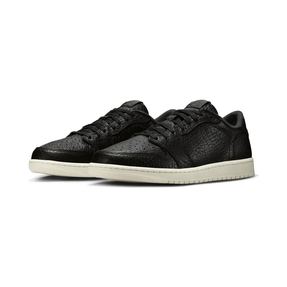 Jordan 1 Retro Low Swooshless Black Black/Black-Sail (848775-005)