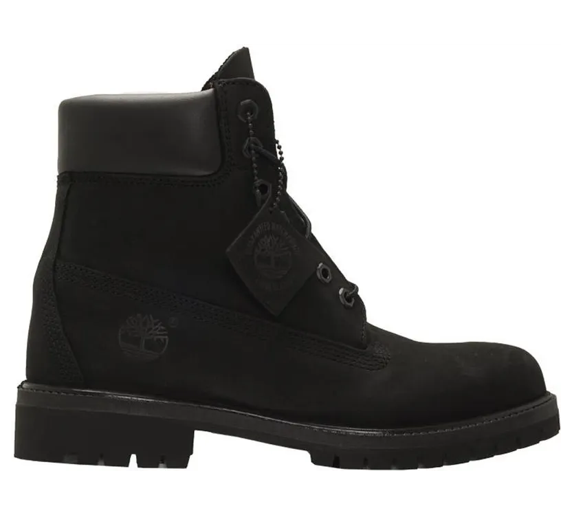 Timberland 6″ Black Nubuck Premium