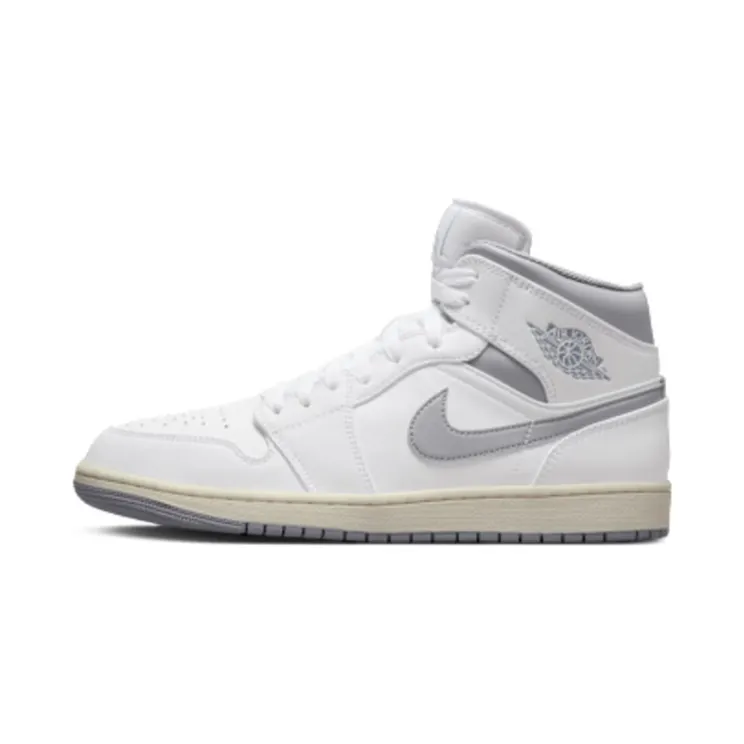 Air Jordan 1 Mid GS Neutral Grey “White / Stealth” (554724-135)