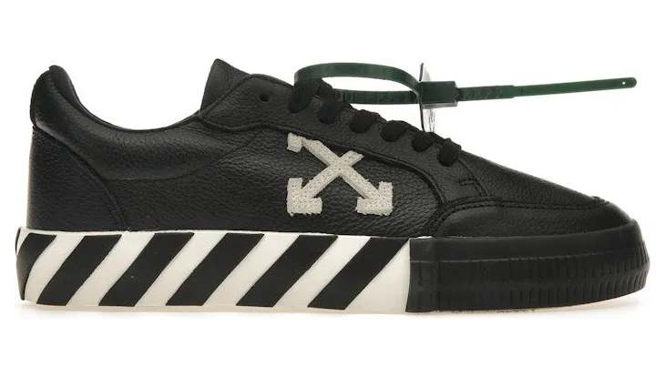 OFF-WHITE Low Vulcanized Leather Black White (OWIA272C99LEA0011001)