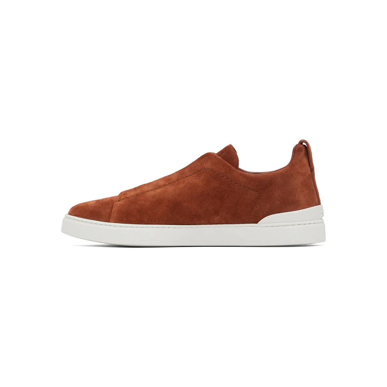 ZEGNA Gray Triple Stitch Sneakers (LHSOY-S4667Z) (3)