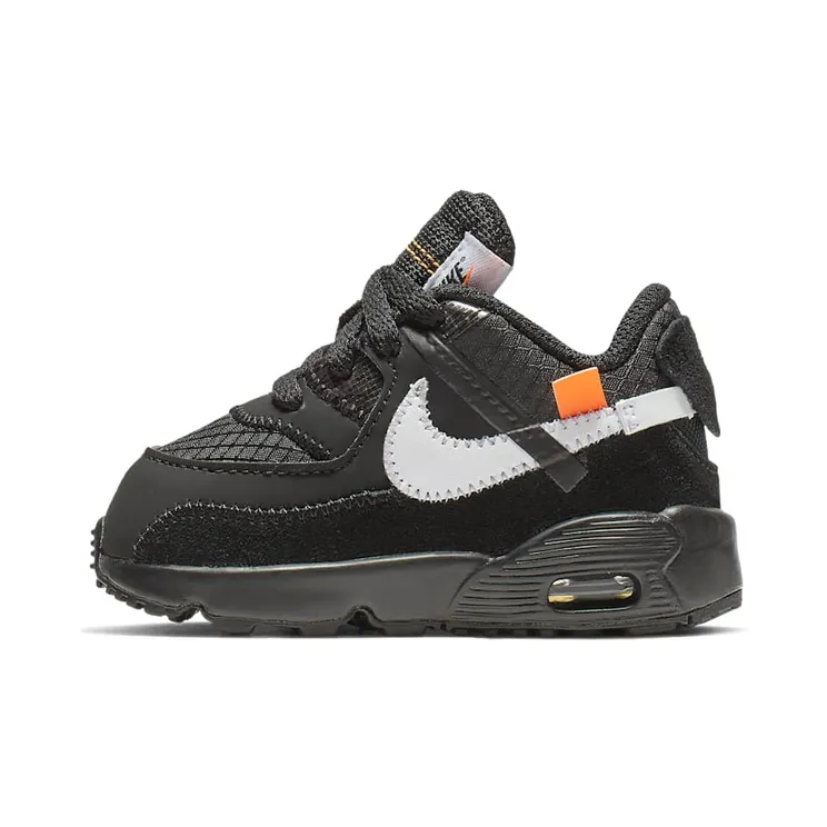 Nike x Off White Air Max 90 Black White (Toddler) (2019) (BV0852-001)