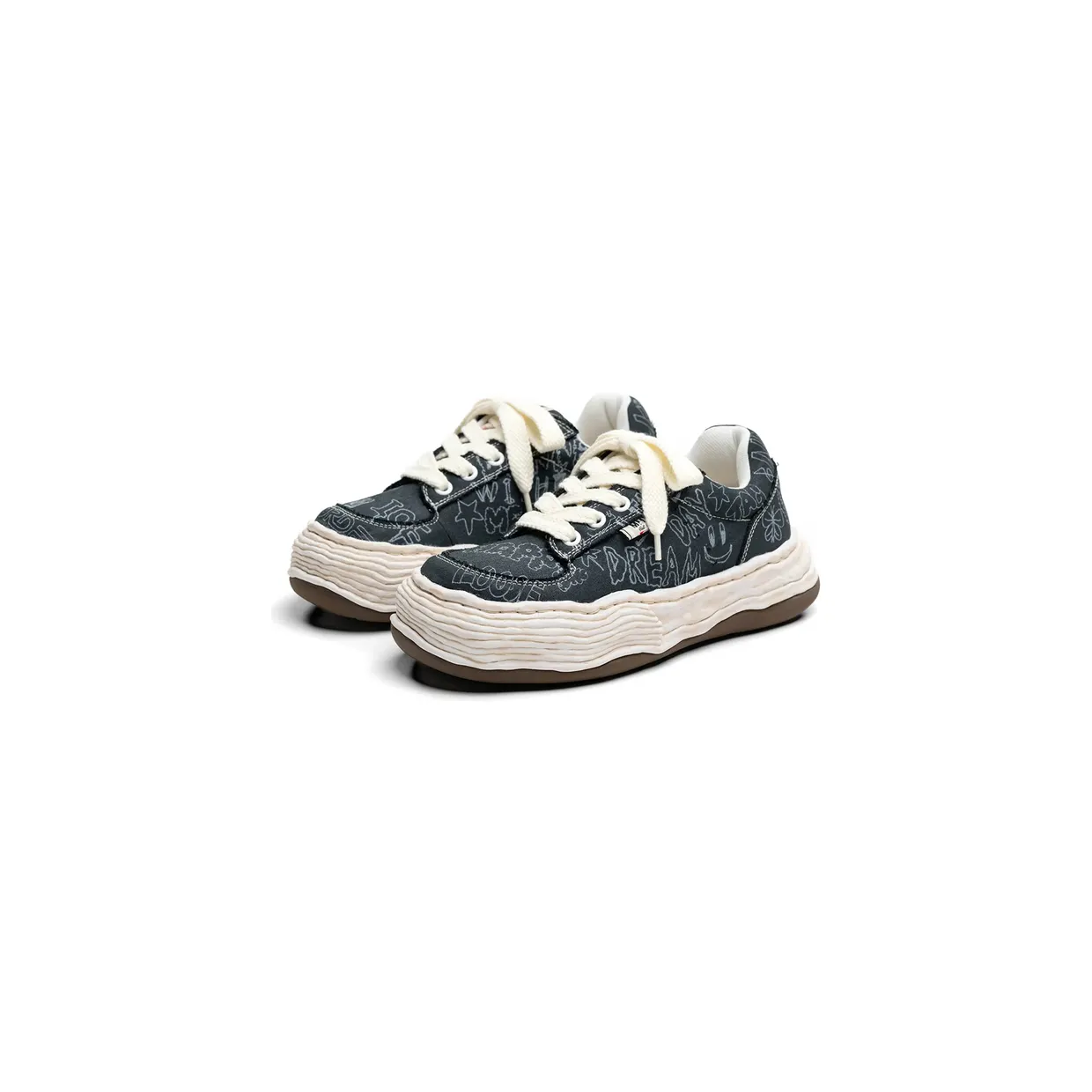 Maison Mihara Yasuhiro Oliver Graffiti-print “Blue/White” (A16FW705) (3)