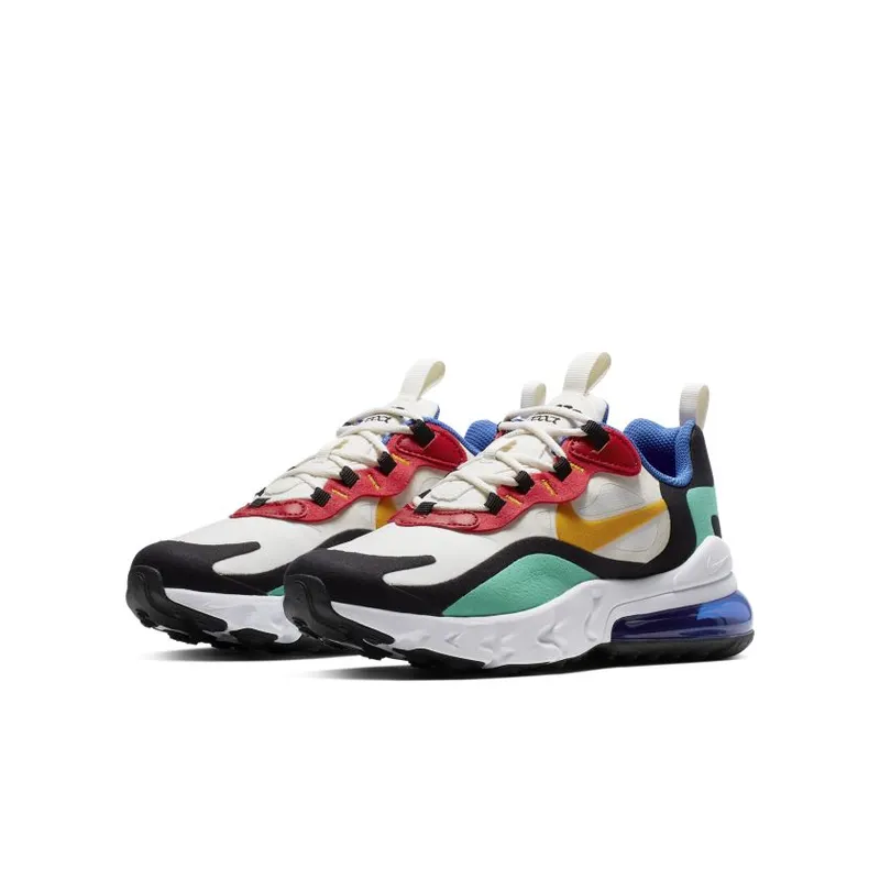Nike Air Max 270 React Phantom Multi-Color (GS) Phantom/University Gold-University Red-Black-Kinetic Green-Hyper Royal (BQ0103-001)
