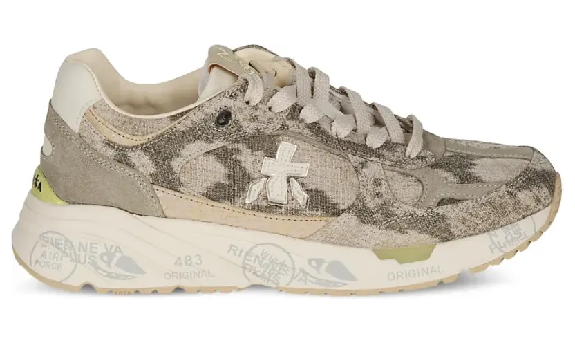 Premiata Mased sneakers met dierenprint – Beige (MASED8112)