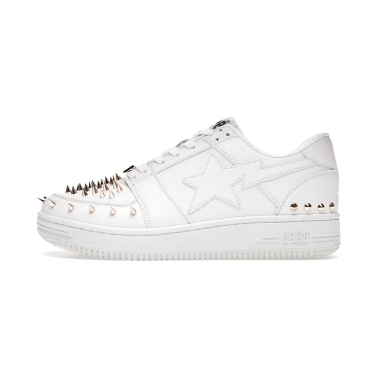 A Bathing Ape Bape Sta Low White Gold Studded (1H20-191-020-WHT)