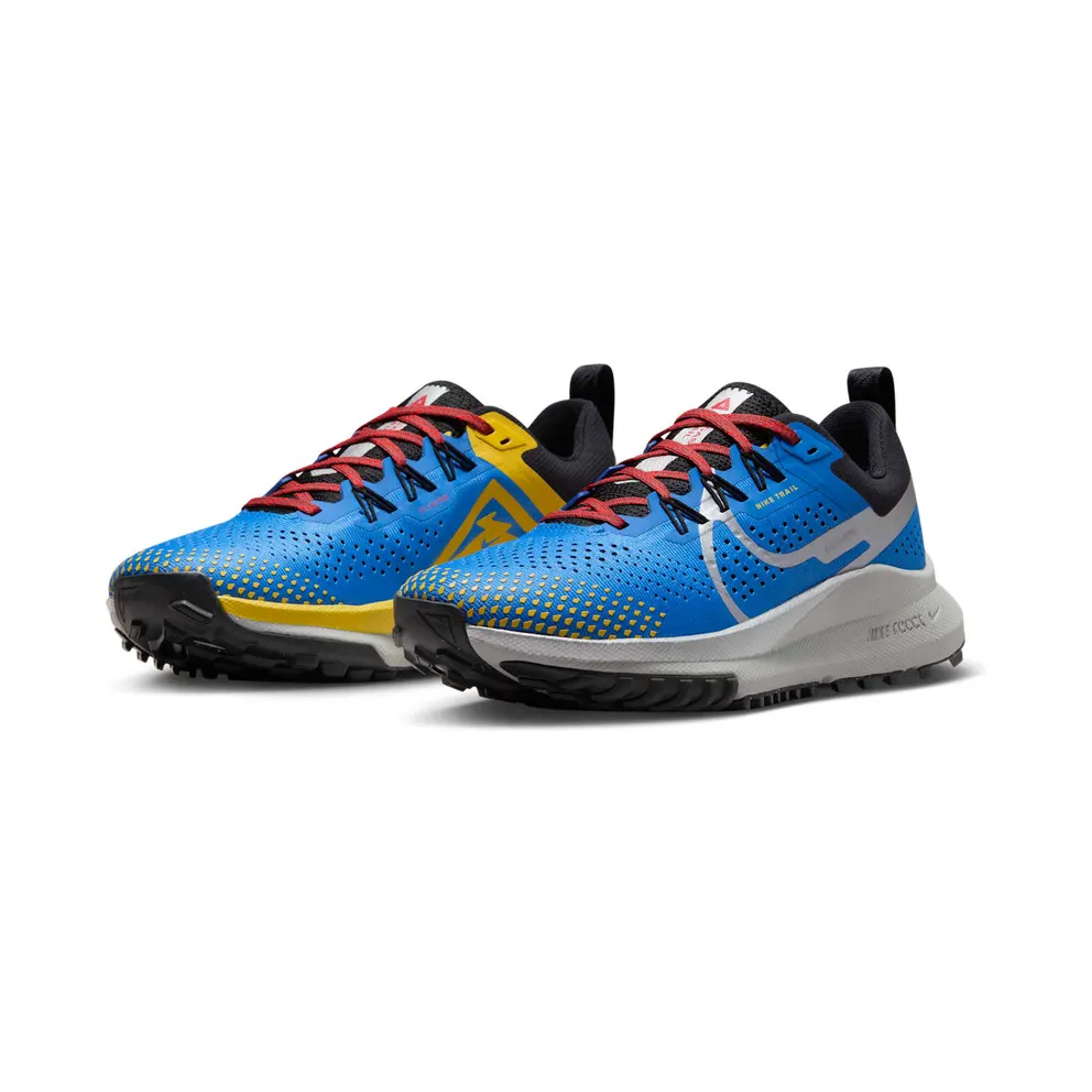 Nike React Pegasus Trail 4 Light Photo Blue Track Red Black Metallic Silver (DJ6159-401)