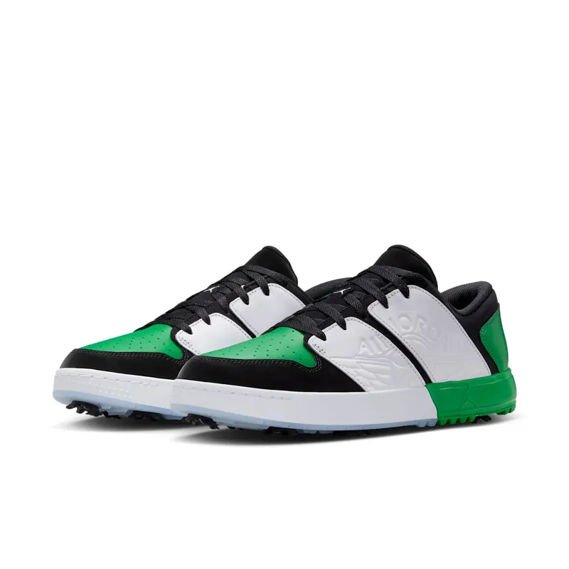 Jordan NU Retro 1 Low “Black White Blue Tint Lucky Green” (FZ4153-002)
