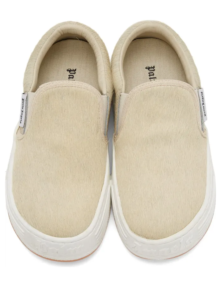 Palm Angels Beige Snow Slip Sneakers (PWIA040F21LEA0016101) (5)
