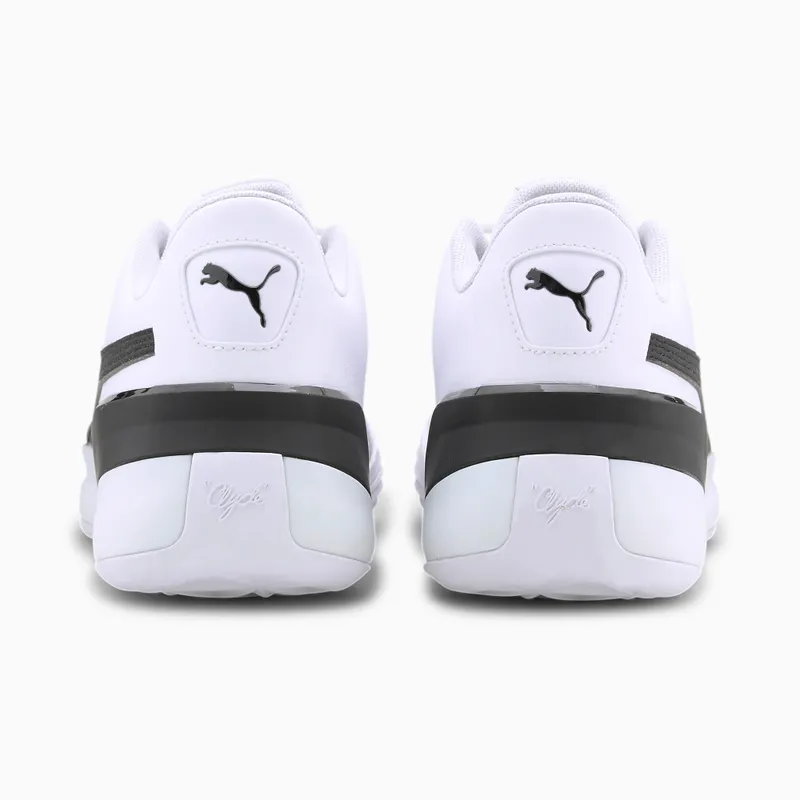 Puma Clyde Hardwood Team Basketball Shoes White/Black (194454-01)