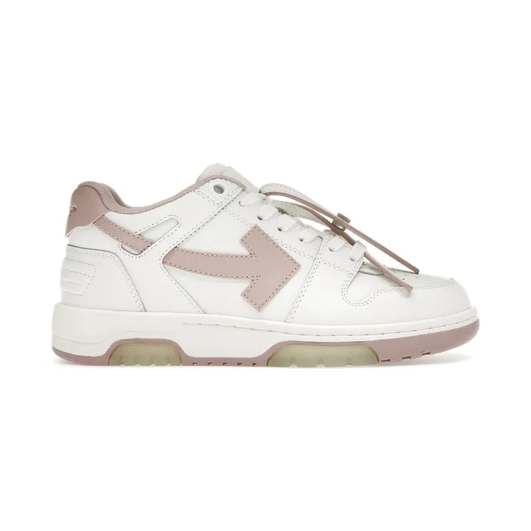 OFF-WHITE Out Of Office OOO Low Tops White Pink 2023 (OWIA259C99LEA005-0130)