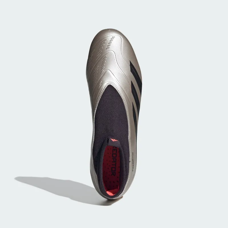 adidas Predator League Laceless FG Platinum Metallic Aurora Black Turbo (IF6331)