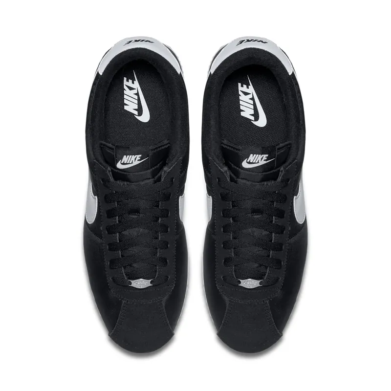 Nike Cortez Basic Nylon Black White-Metallic Silver Black/White-Metallic Silver (819720-011)