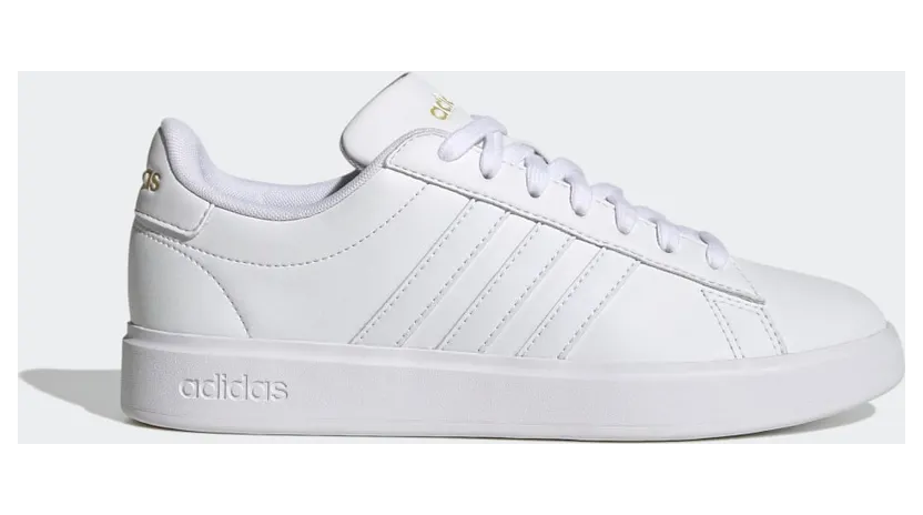 adidas Grand Court Cloudfoam Lifestyle Court Comfort Schuh Cloud White / Cloud White / Gold Metallic (GW9213)