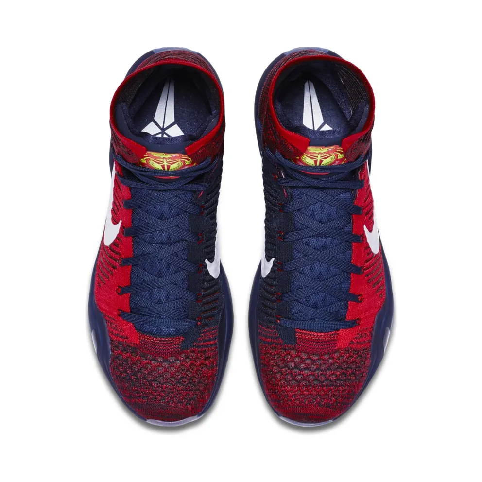Nike Kobe 10 Elite American University Red/White-Obsidian-Bright Crimson (718763-614)
