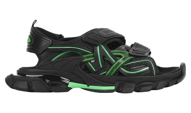 Balenciaga Track Sandal Black/Fluo Green