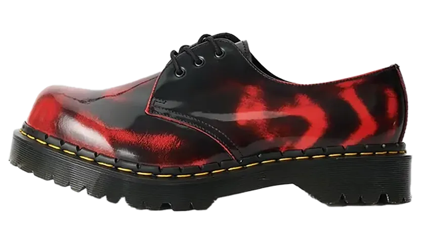 Dr Martens 1461 Rub Off Lux “Black Red” (31864782)