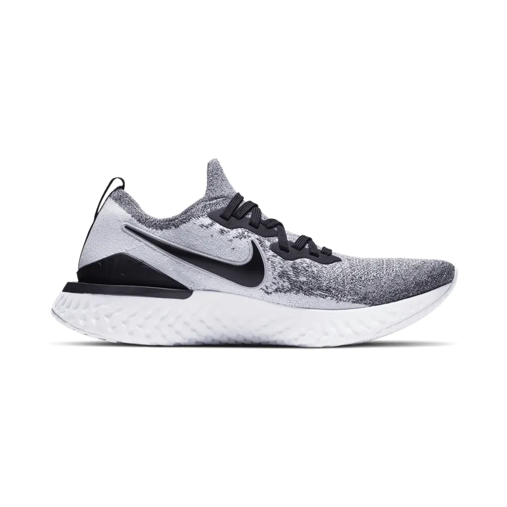 Nike Epic React Flyknit 2 White White Pure Platinum Black (BQ8928-101)