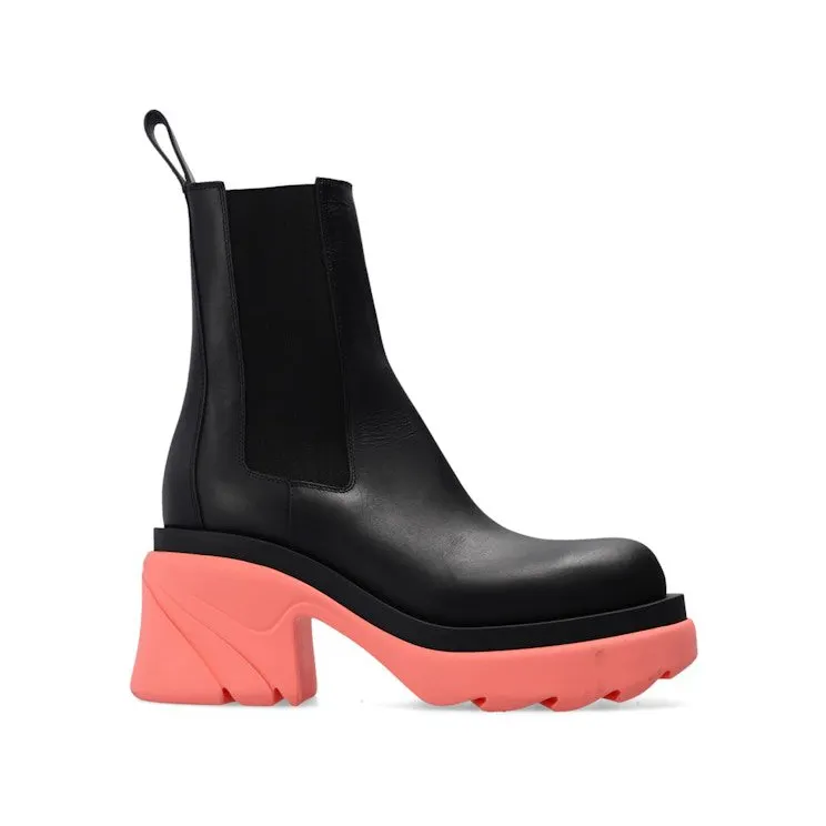 Bottega Veneta Flash Platform Ankle Boot Black Flamingo (667148VBS501475)