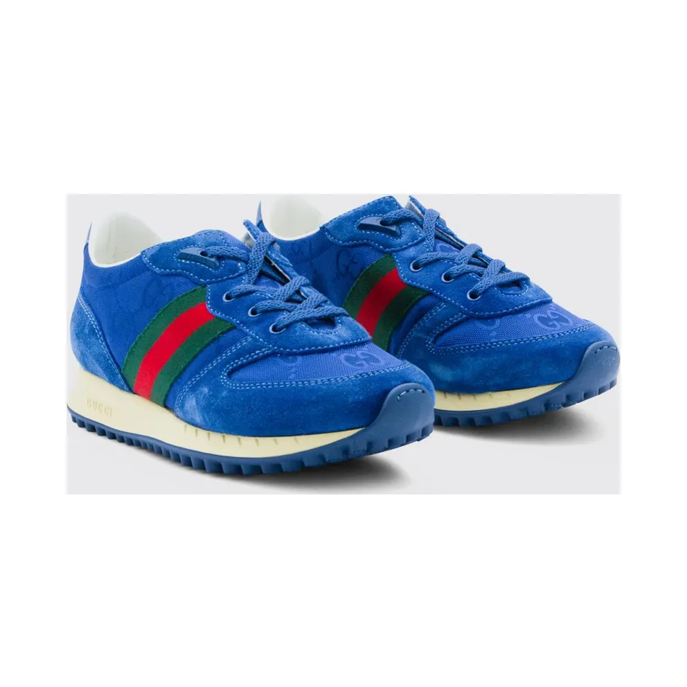 Gucci Re-Motion in Suede and Canvas with GG Jacquard Monogram Blue (850511AAFO94241)