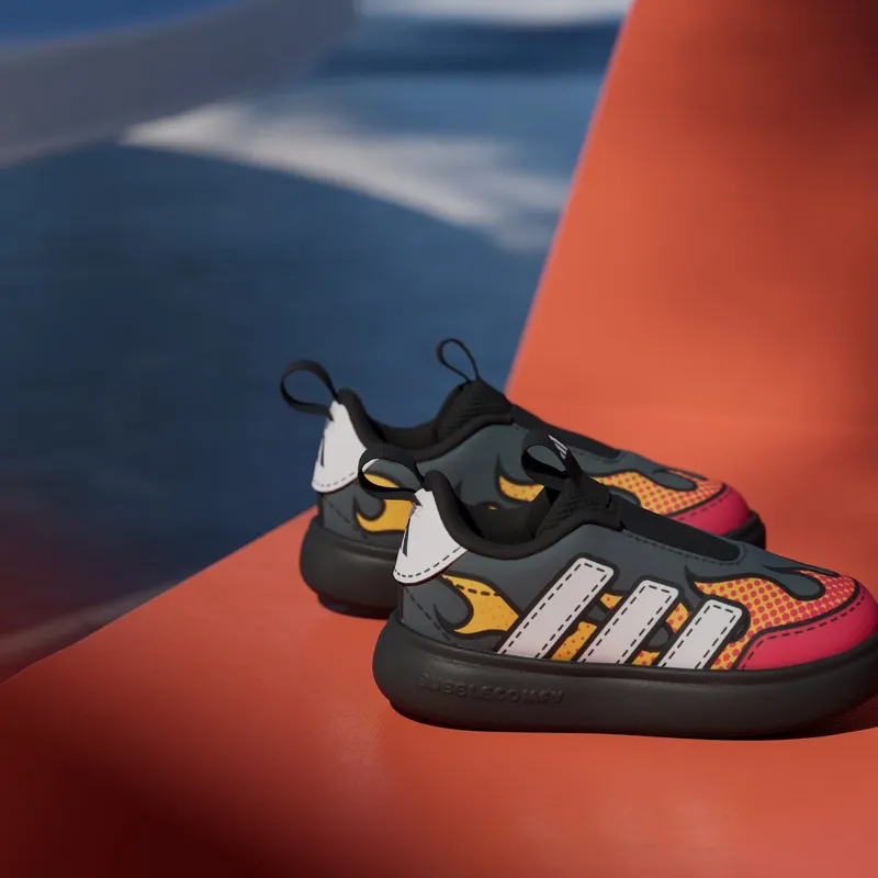 adidas Bubblecomfy Grey Lucid Red Flames (HP3642)