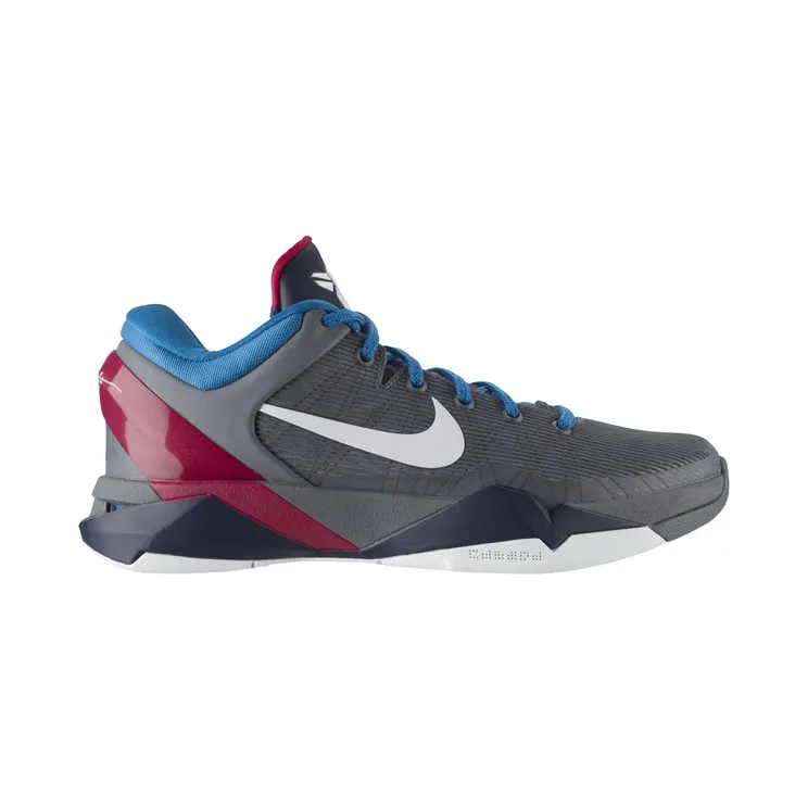 Nike Zoom Kobe VII System WBF Fireberry Pack “Cool Grey / Thunder Blue / Fireberry / White” (488371-004)
