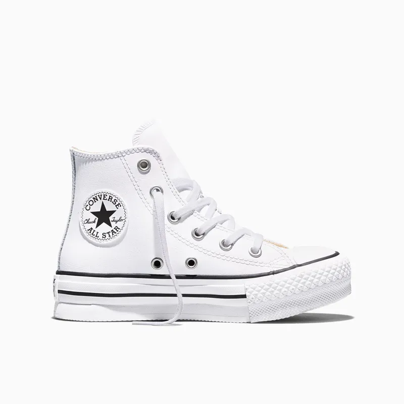 Converse Chuck Taylor All Star Lift Platform Leather White/natural Ivory/Black
