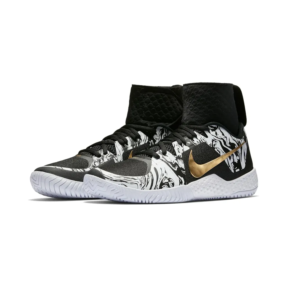 Nike Court Flare BHM 2017 (W) White/Black-Metallic Gold (848453-100)
