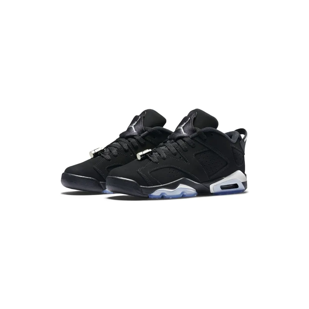 Jordan 6 Retro Chrome 2015 (GS) Black/Metallic Silver-White (768881-003)