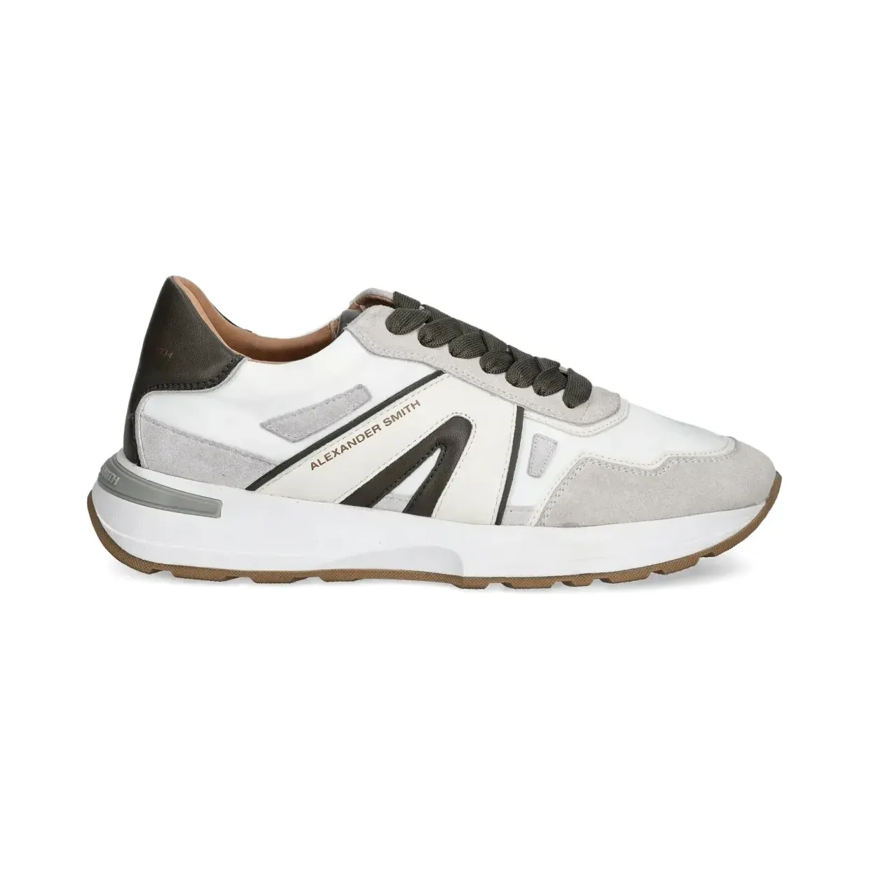 Alexander Smith met leren vlakken “White” (ASBBLPM3343)