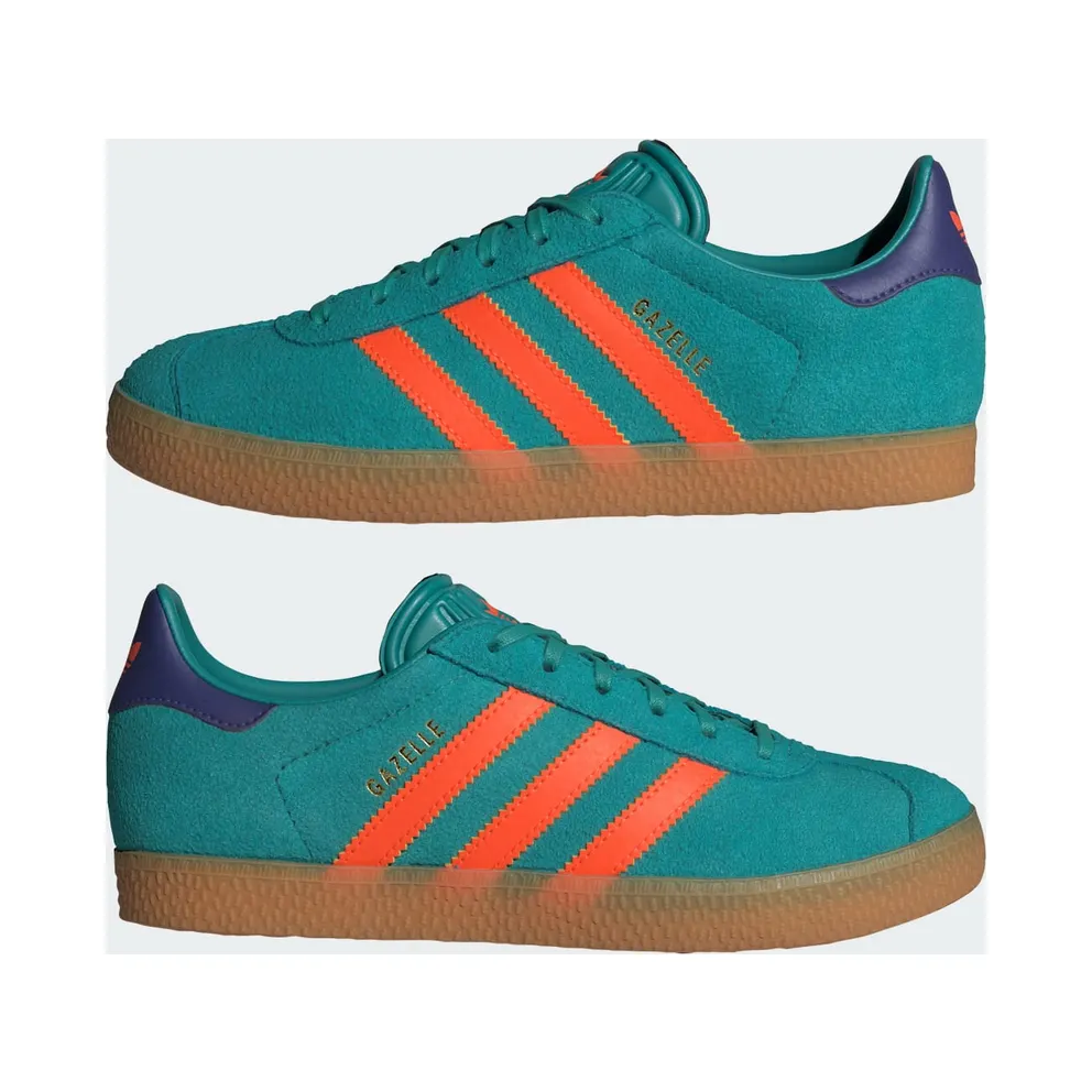 Adidas Gazelle Pure Teal / Impact Orange / Collegiate Purple (JR5943)