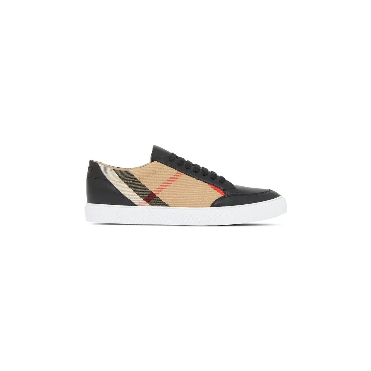 Burberry Leather Suede and House Check Sneakers Black Archive Beige Black White (8057508)