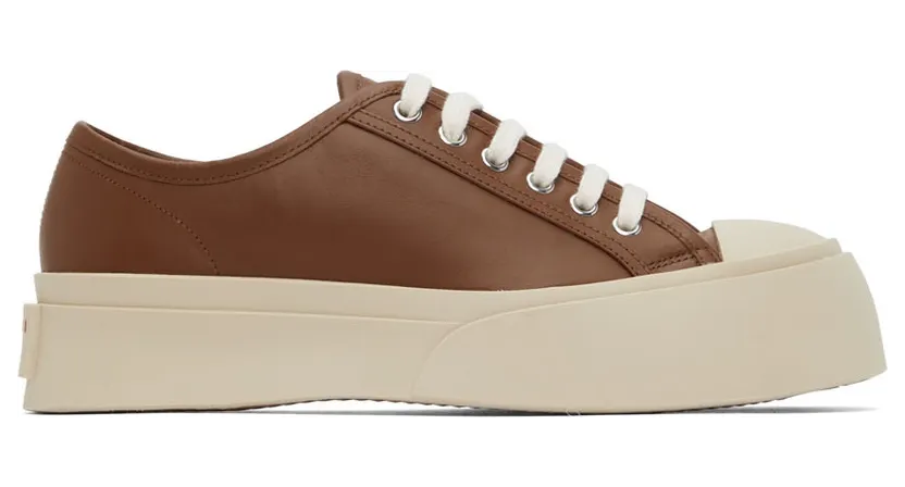 Marni SSENSE Exclusive Brown & Off-White Pablo Sneakers (SNZW014002 P2722)