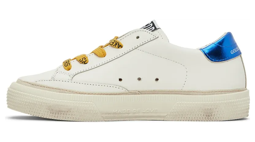 Golden Goose Kids White & Orange May Print Star Sneakers (GYF00299.F002816.10970) (3)