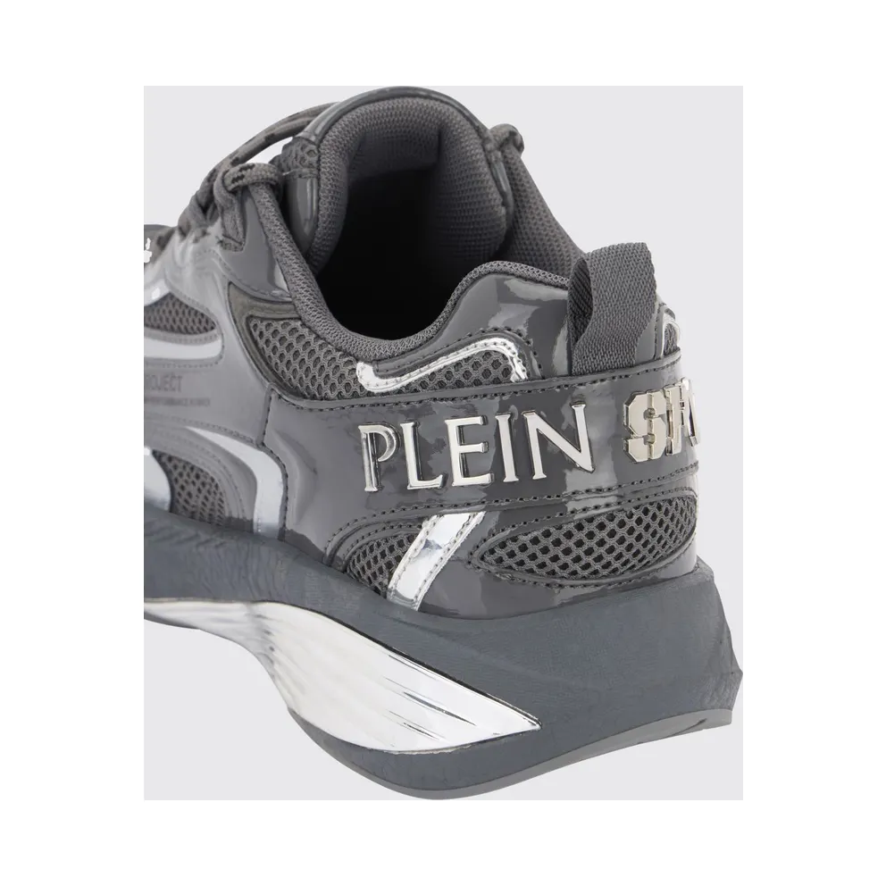 Plein Sport Pegasus Project Mesh And Patent Leather Grey (FAESUSC0848STE003N72)