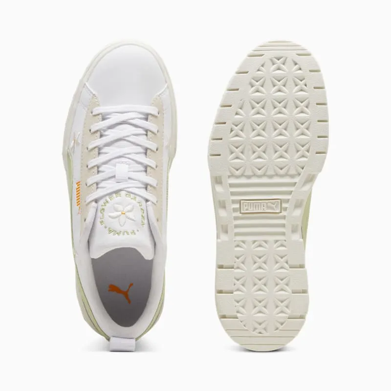 Puma Mayze Floral Embroidery White Pistachio Green (399674-01)