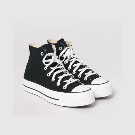 Converse Chuck Taylor All Star Platform Canvas Sneakers Black (560845CNERO)